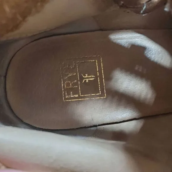 Frye Women's Ray Brown Suede Ankle Triple Buckle Booties 8M - Picture 8 of 12